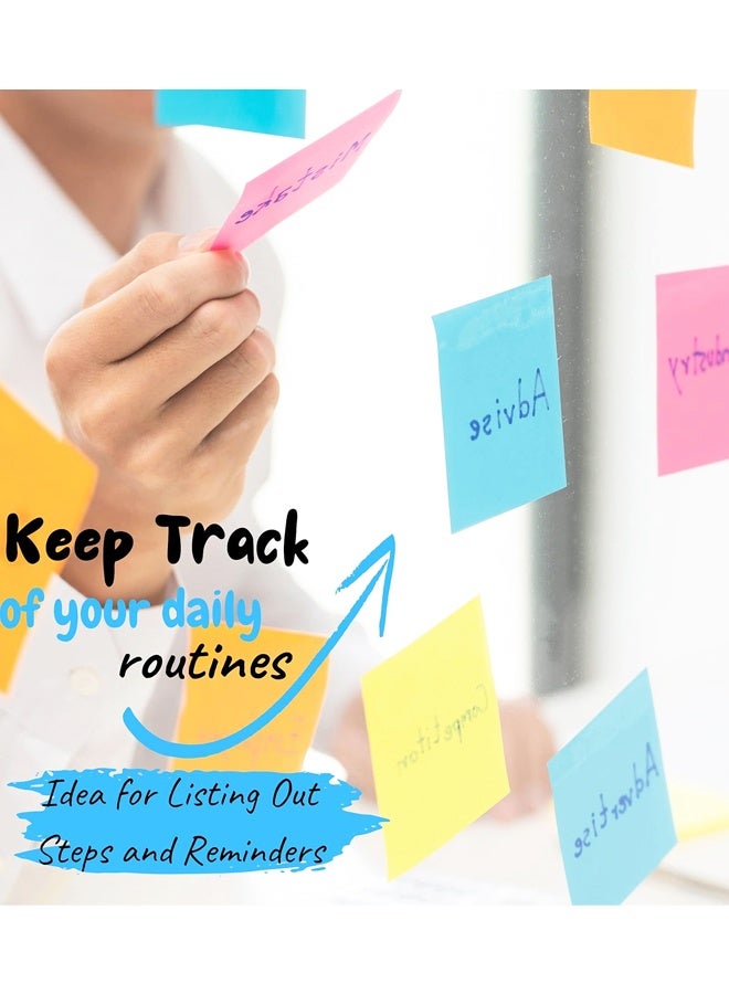 12 Pads Bulk Sticky Notes, Morandi Colors Self-Stick Aesthetic,for Office, School, and Home Organization, 3”x3” - Image 5